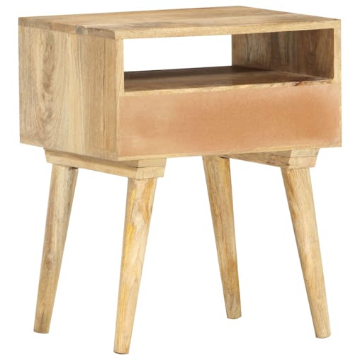 NNEVL Bedside Cabinet 40x35x50 cm Solid Mango Wood