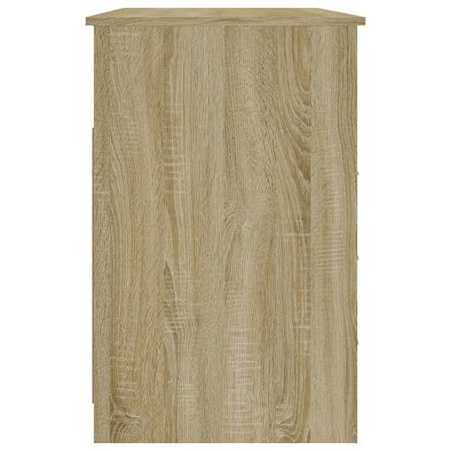 NNEVL Desk with Drawers Sonoma Oak 102x50x76 cm Engineered Wood