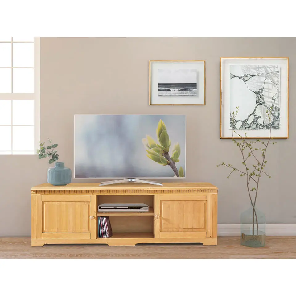 Lisa - Laag dressoir 175 cm met 2 gebeitste grenen deuren