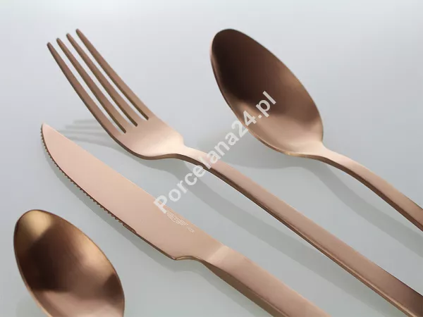 Komplet sztućców 24 cz. na 6 osób PINTINOX - Royal Satin Copper (2.5 mm) 23.2KSU.7091.K24