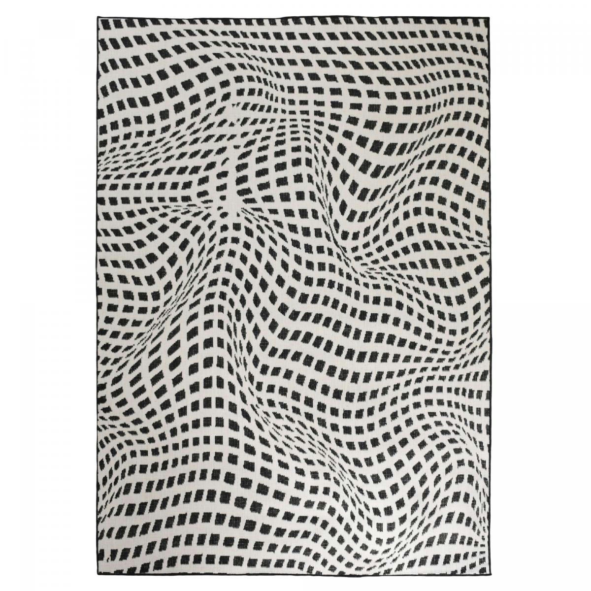TRIDIM REVERSIBLE - Tapis extérieur noir 200x290