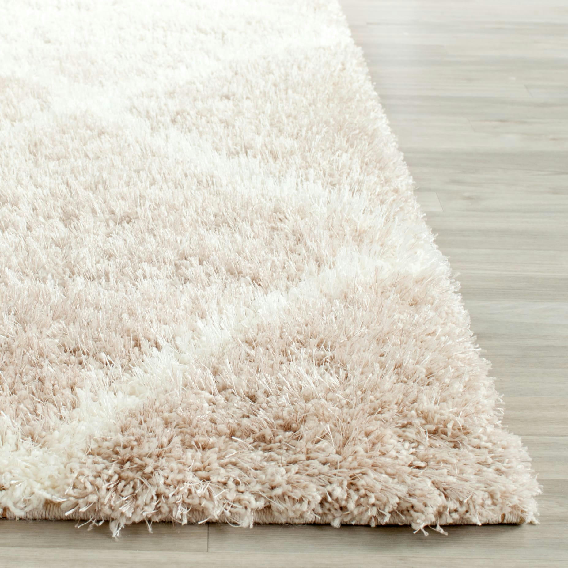 MONTREAL SHAG - Tapis de salon interieur en beige & ivoire, 201 x 290 cm