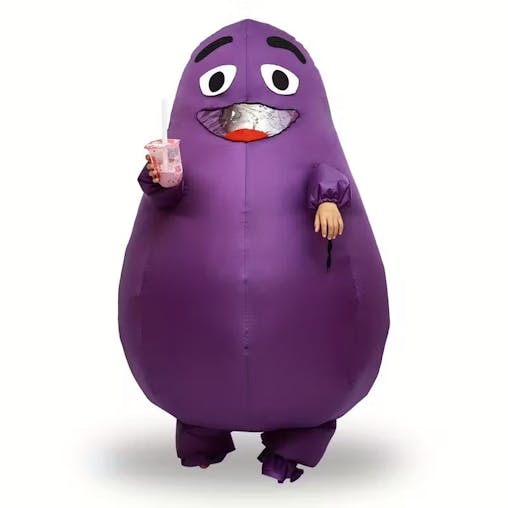 NNETM Cartoon Potato Halloween Costume with Glasses
