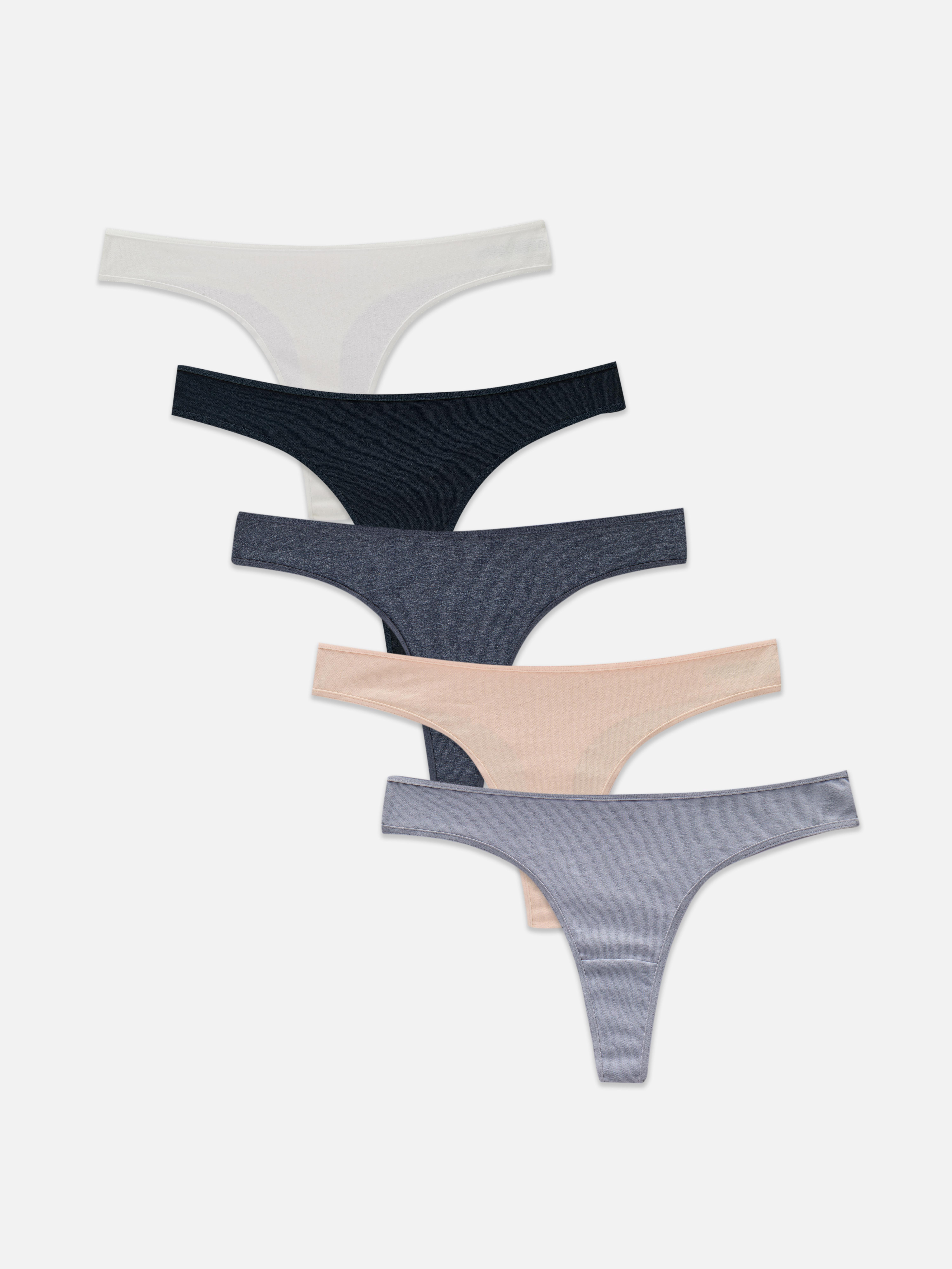 5pk Solid Color Thongs