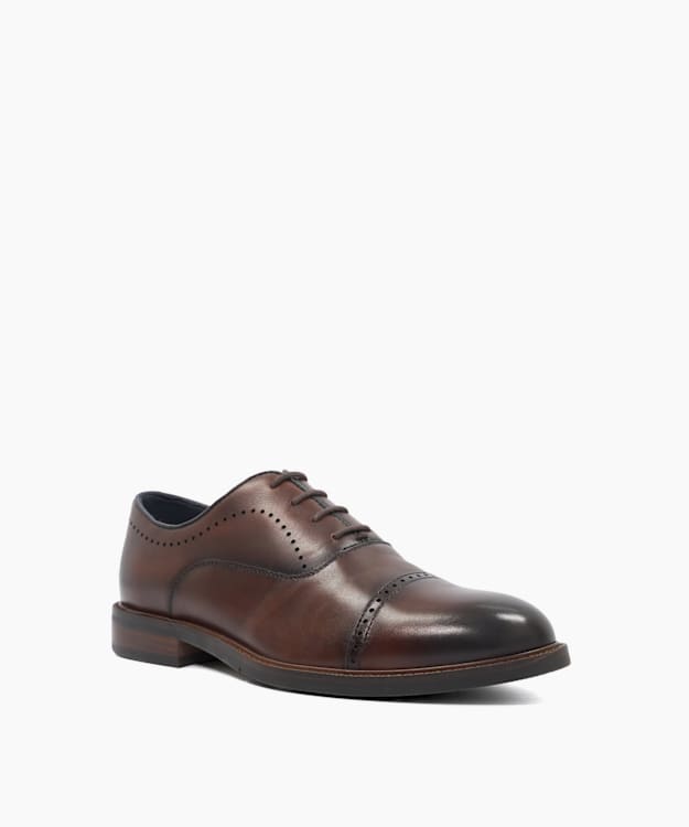Sinton Dark Brown - Leather Lace-Up Shoes