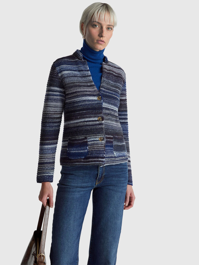 Multicolor knit jacket