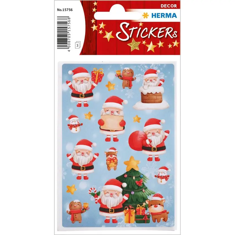 Sticker 45-teilig Weihnachtsmann