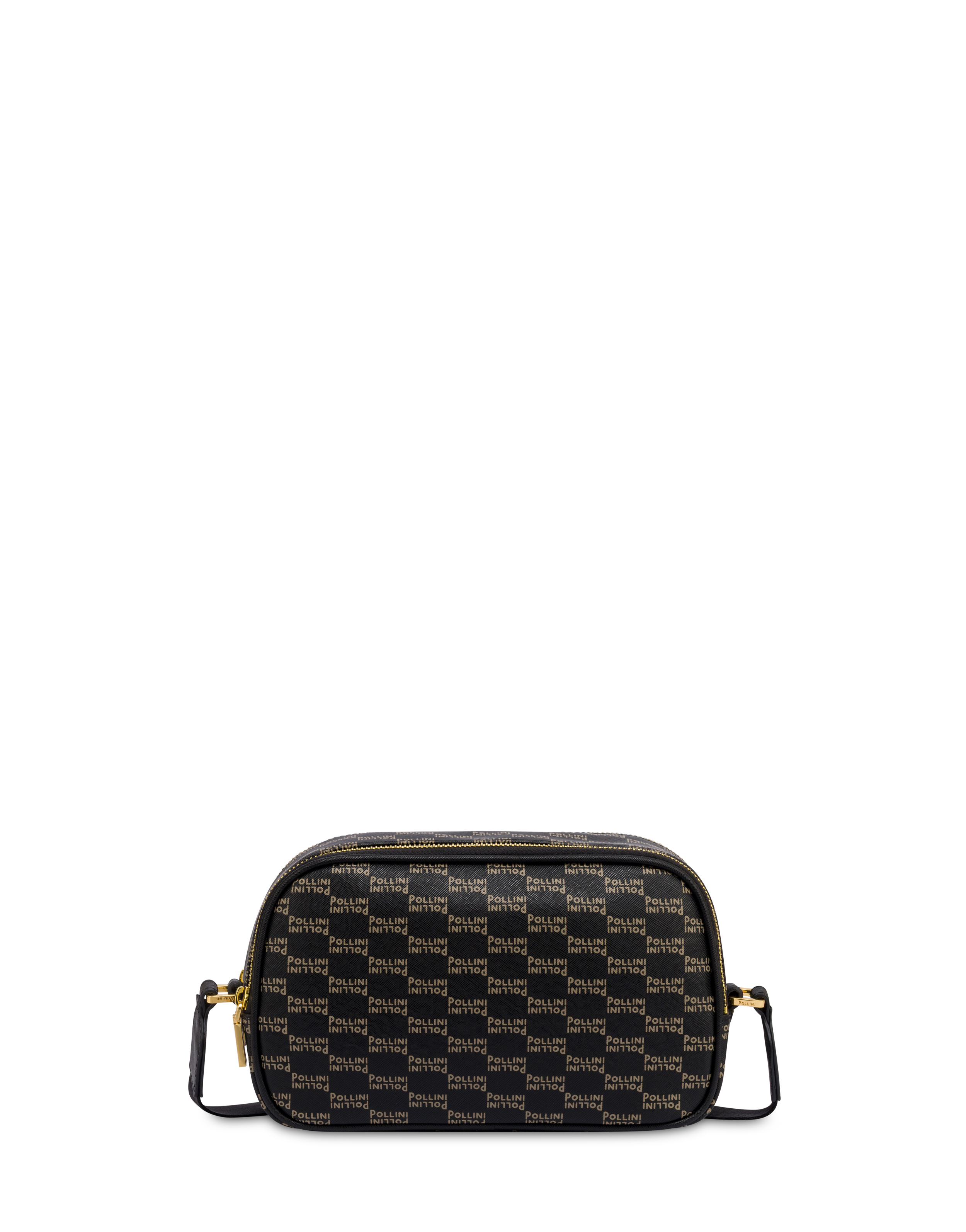 Camera Bag Iconic In Saffiano Pu Stampato Nero/taupe