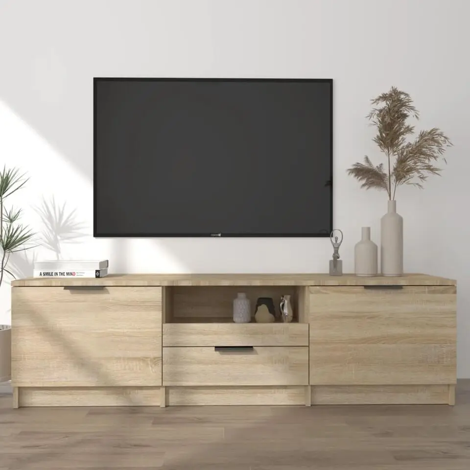 vidaXL - Tv-kast - Bruin - Bewerkt hout