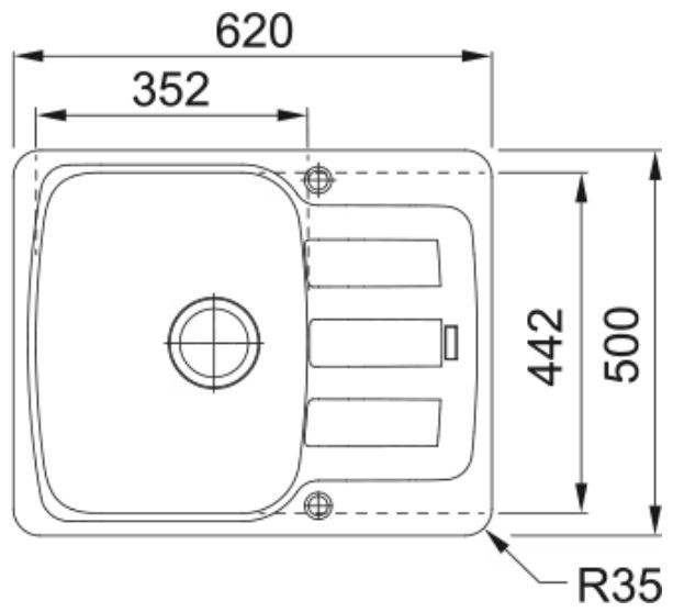 FRANKE Zlewozmywak AZG 611-62 onyx 114.0676.255