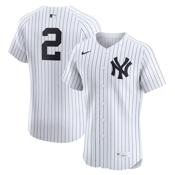 Derek Jeter New York Yankees Nike Home Elite Player Jersey - White