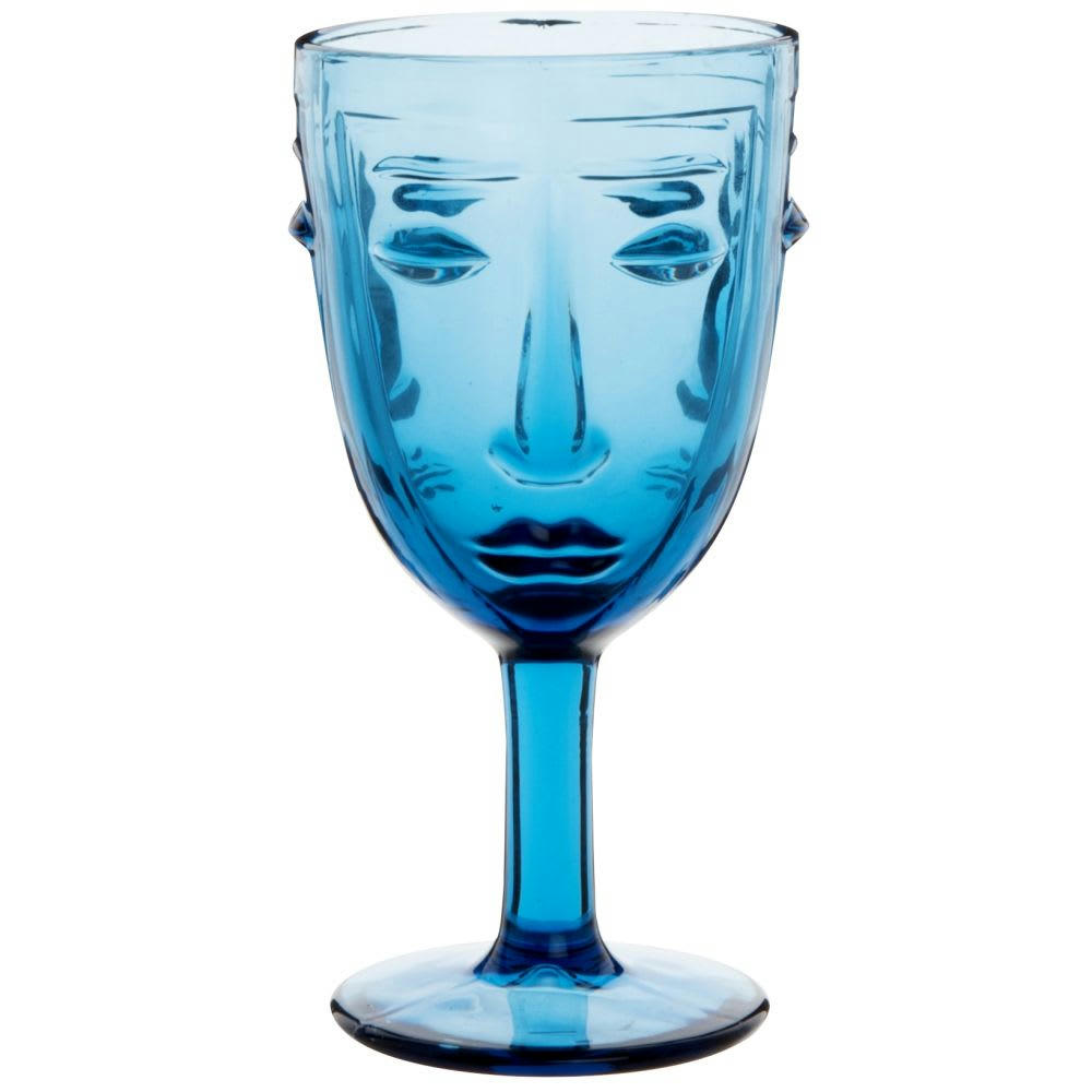 TIKI - Verre à pied teinté bleu