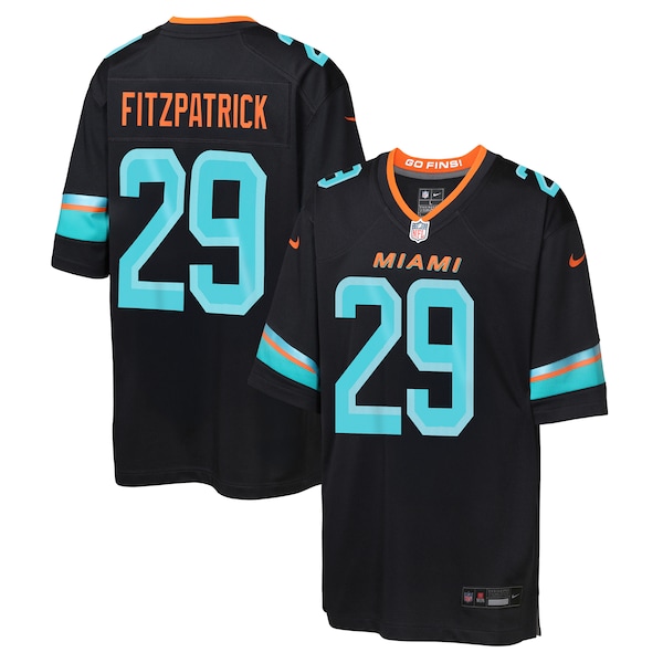 Minkah Fitzpatrick Miami Dolphins Nike Youth 2025 Rivalries Collection Game Jersey - Pitch Blue