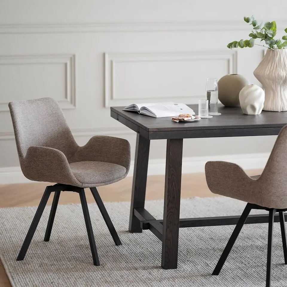 Rowico Home Brooklyn Houten Eettafel 220 x 95 cm - Donker Eiken