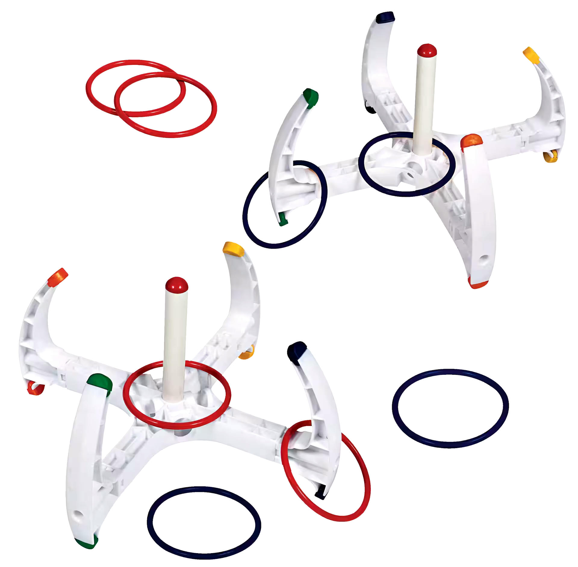 Rec-Tek Outdoor Portable All Weather Colours Ring Toss Set, 10pc, All Ages