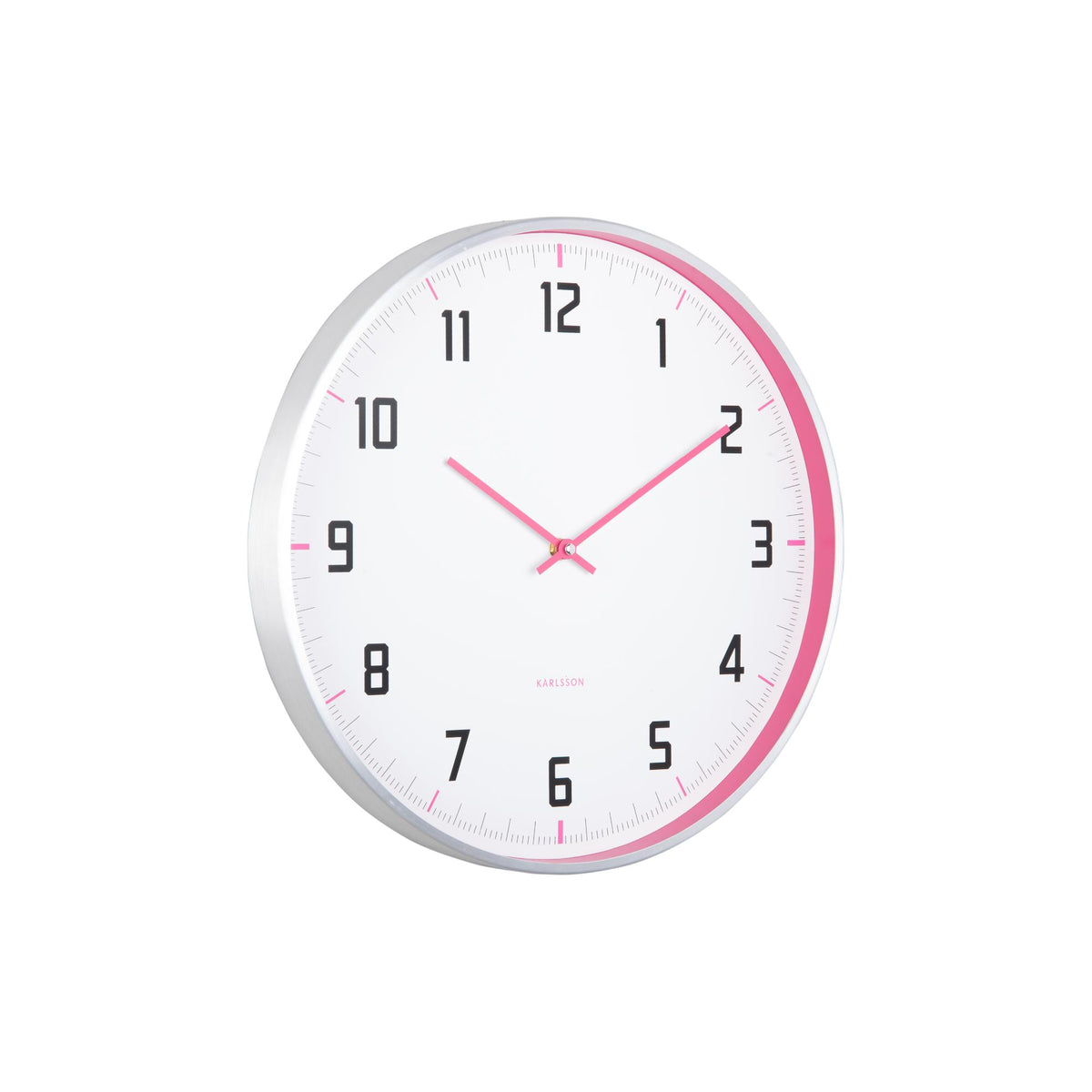 Karlsson wandklok Sporty - roze - Ø40cm