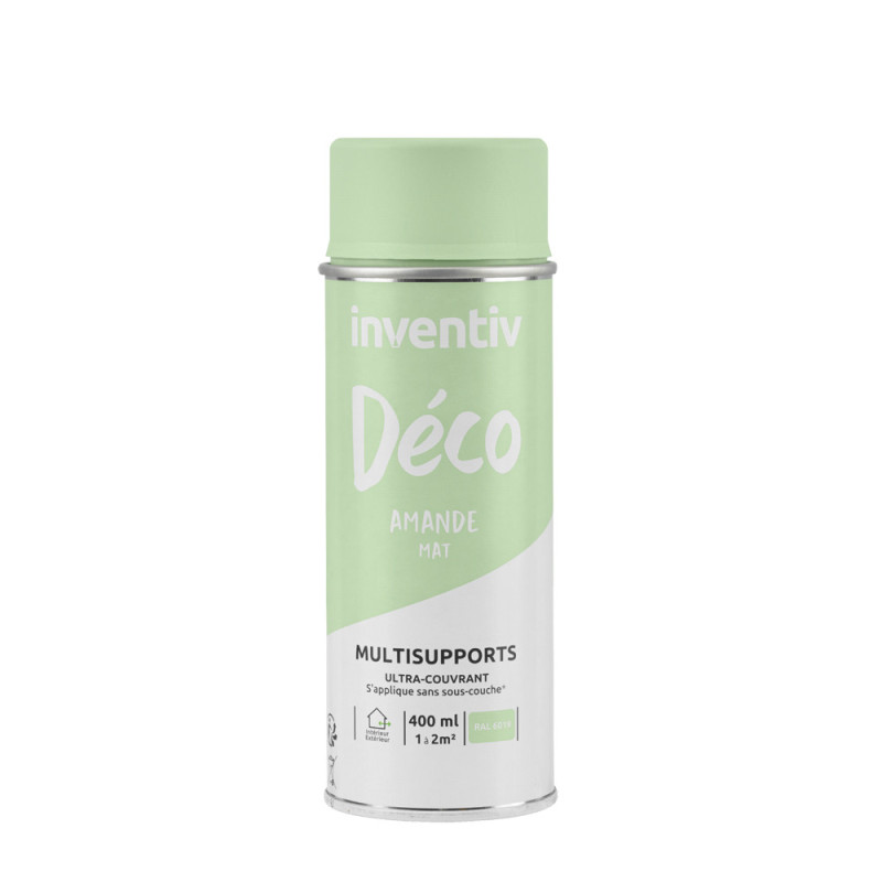 Peinture multisupports Déco amande mat 0,4 L INVENTIV