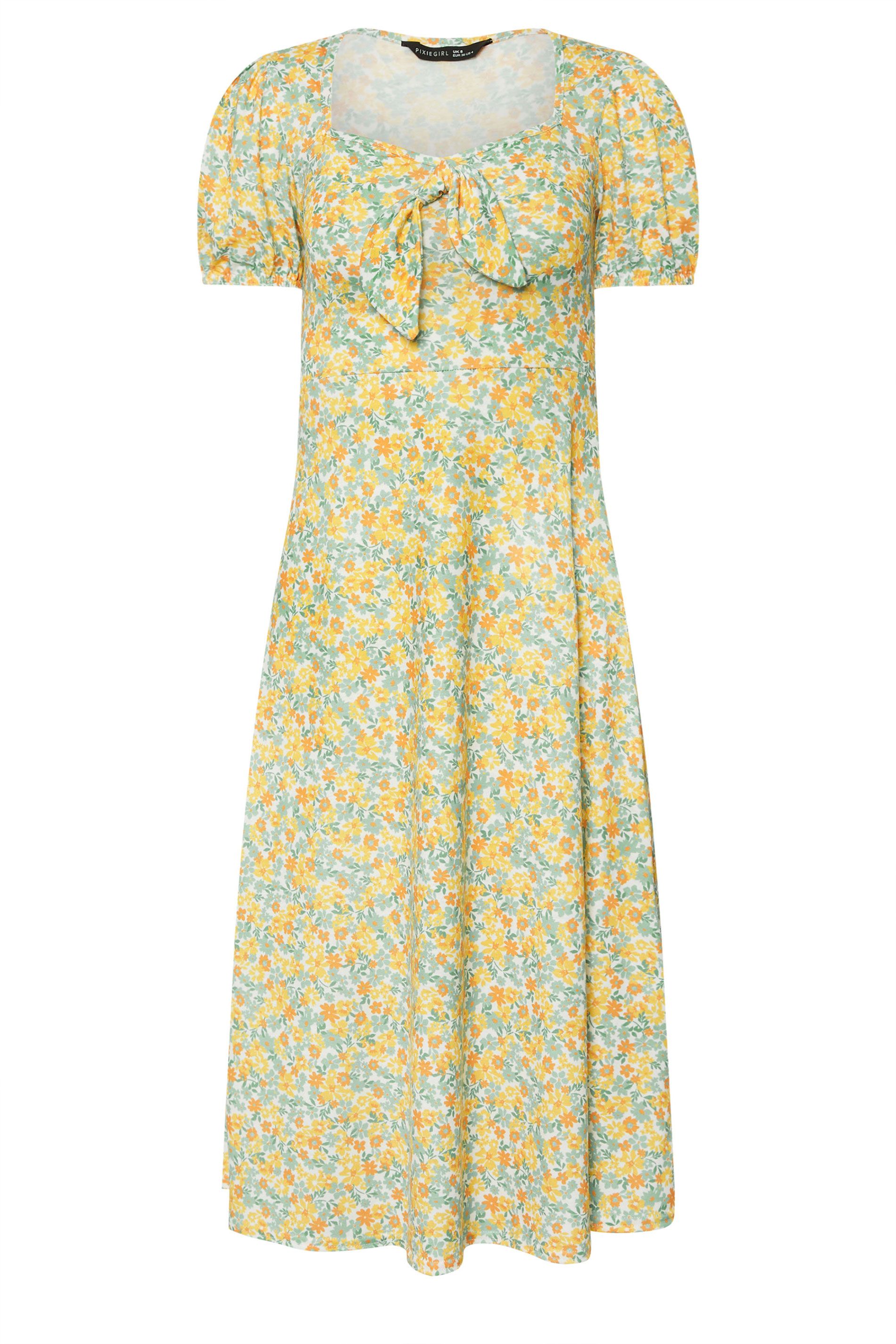 PixieGirl Petite Ditsy Floral Midi Dress
