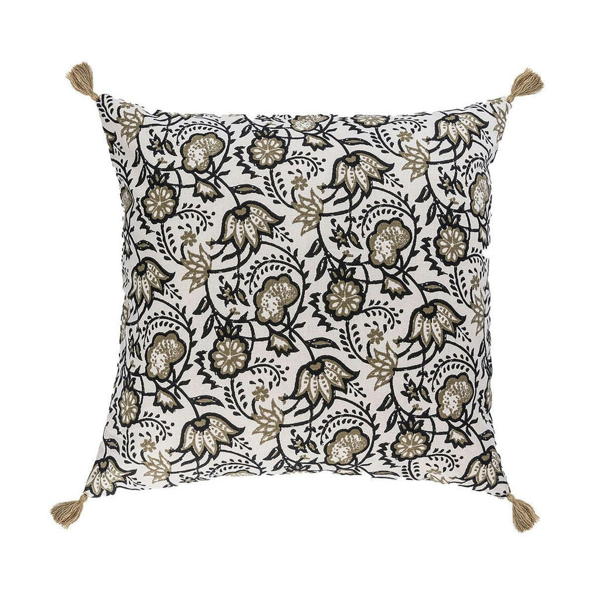 CARMA - Coussin carré coton  50x50 taupe