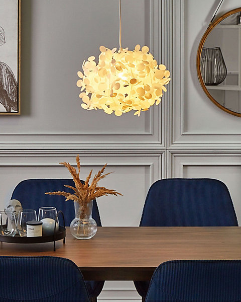 Lampe suspensionenmatériaux synthétiques blanc LAMONE