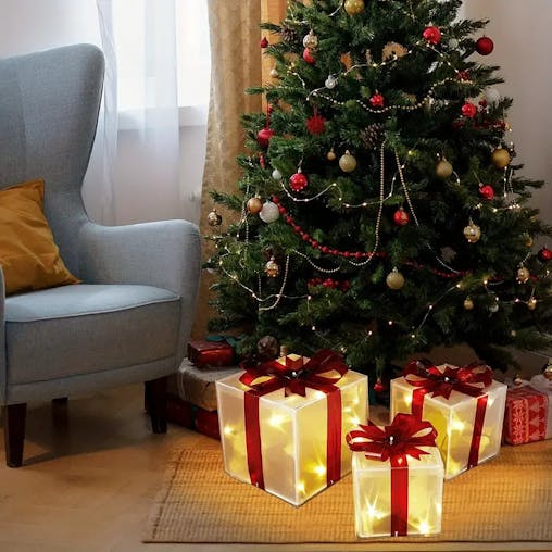 NNETM Enchanted Glow: Illuminated Christmas Gift Boxes