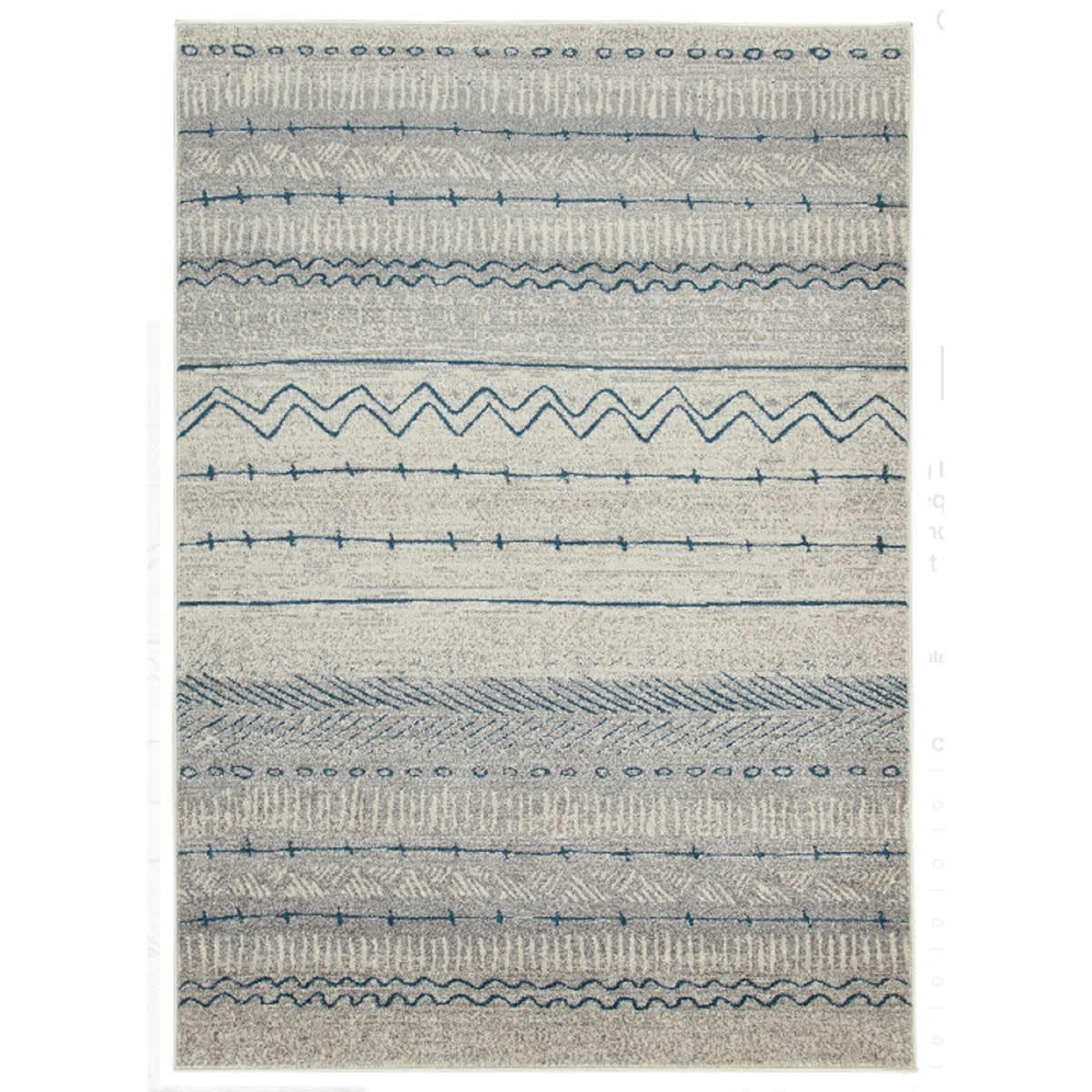 SPIRIT - Tapis de salon en polypropylène bleu 200x290 cm