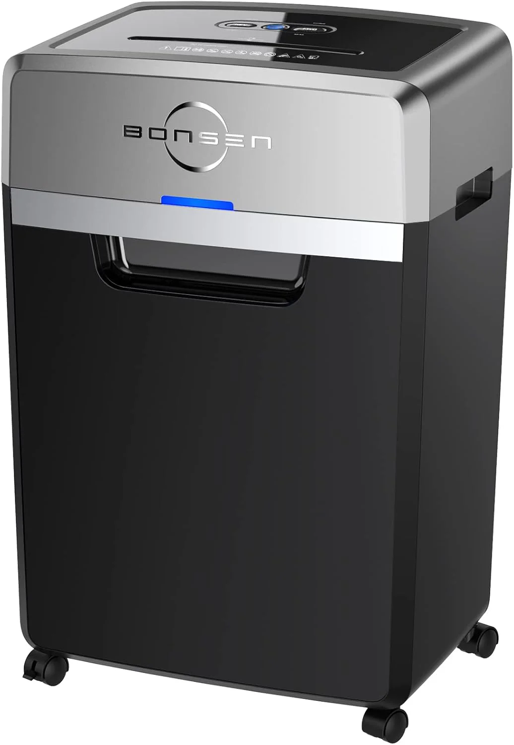 Heavy Duty Paper Shredder, 24-Sheet Cross-Cut Shredder, 40-Min Continuous Running Time, Commercial Grade Shredder for Office, 9-Gallon Big Basket, 55dB Super Quiet, P-4 High Security (S3105)(24-Sheet Cross-Cut)
