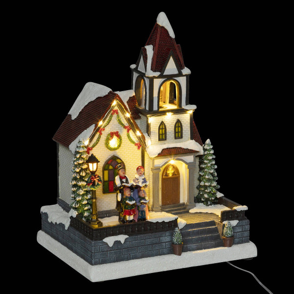 Dekoracja - scenka LED 30x23x18 cmz kościołem KYRKA