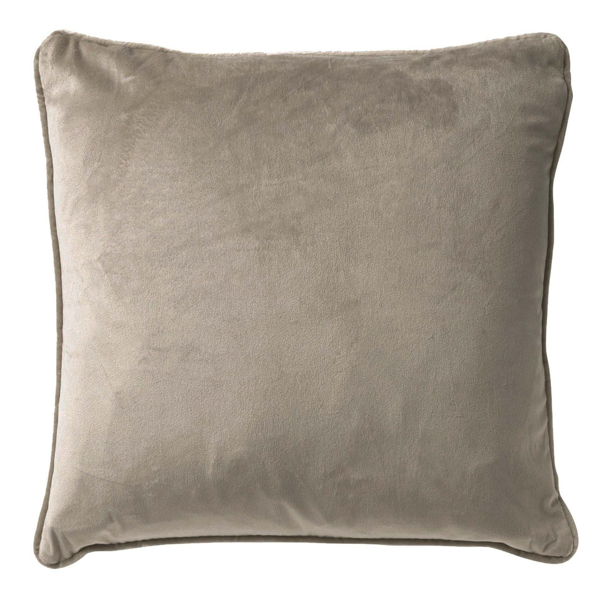 FINN - kussenhoes 45x45 cm - velvet - effen kleur - Driftwood - taupe
