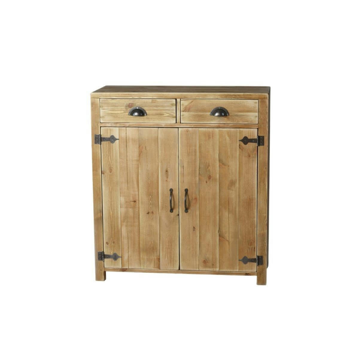 LUCIEN - Buffet 2 portes 2 tiroirs bois massif