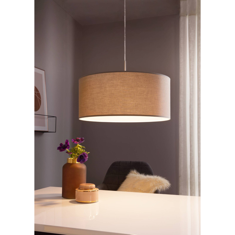 Suspension Pasteri taupe Ø 53 cm E27 60 W EGLO