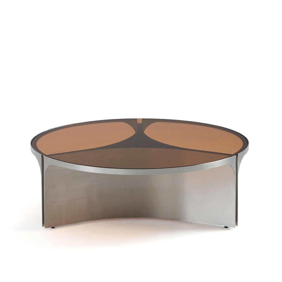Table basse verre et métal, petit modèle, Gira