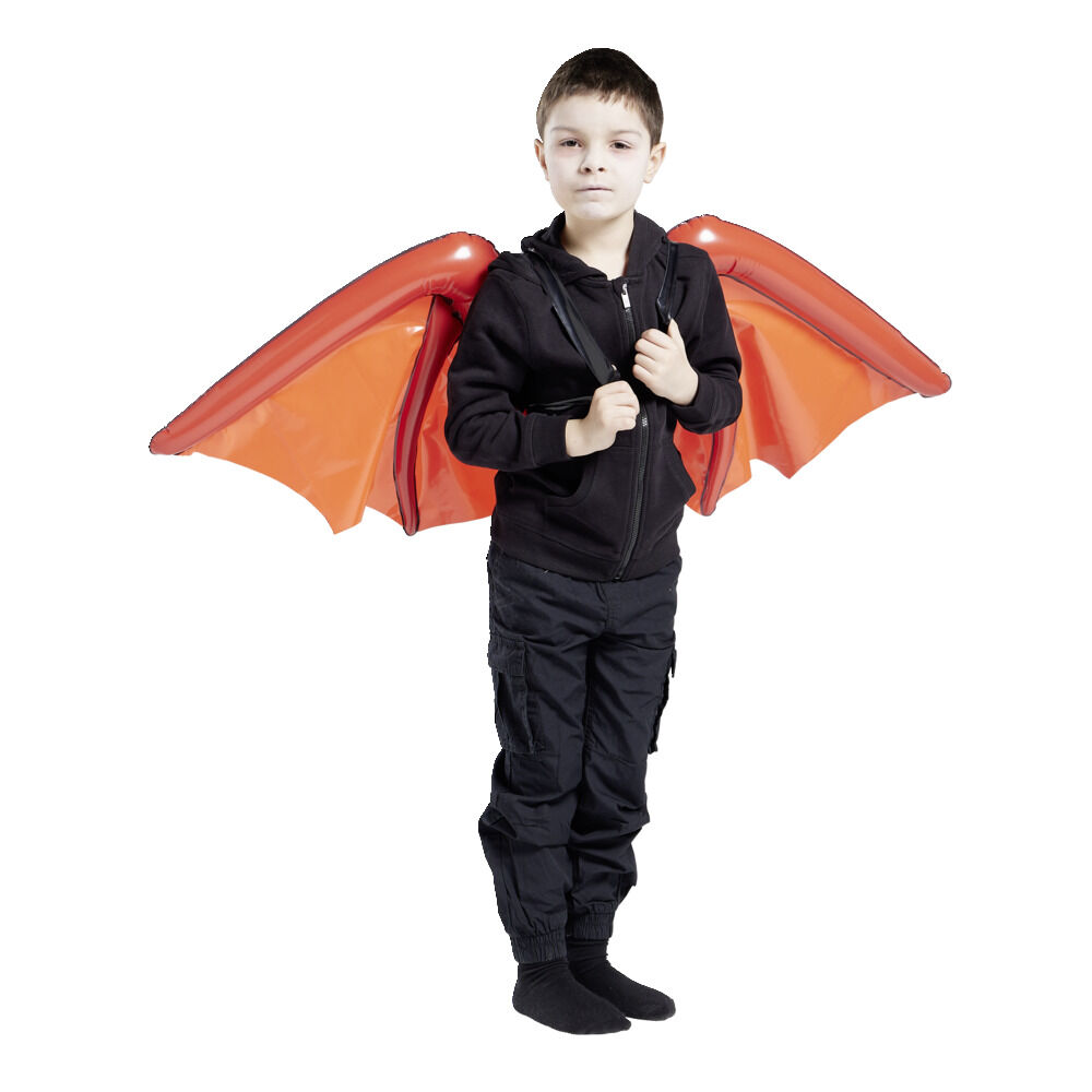 Ailes gonflables araignée Halloween noires et rouges - Taille unique