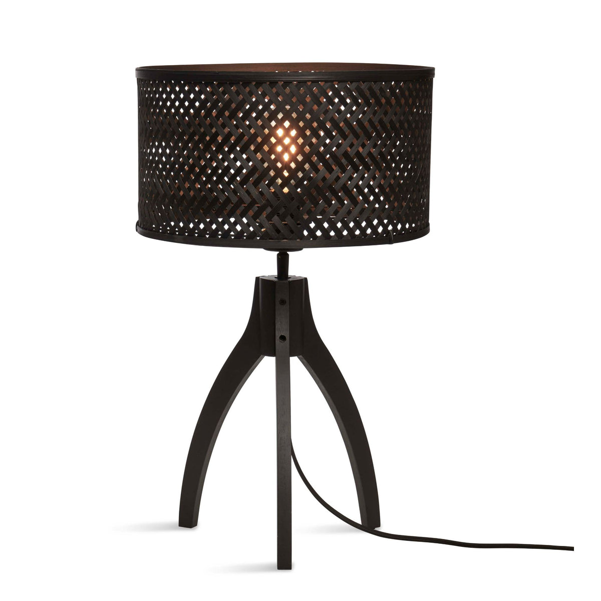 GOOD&MOJO tafellamp Java - zwart - Ø18cm