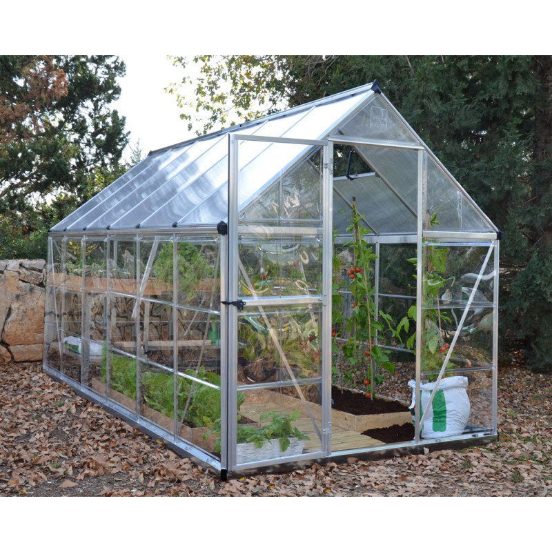 Serre en polycarbonate Hybrid argentée 6,6 m² CANOPIA