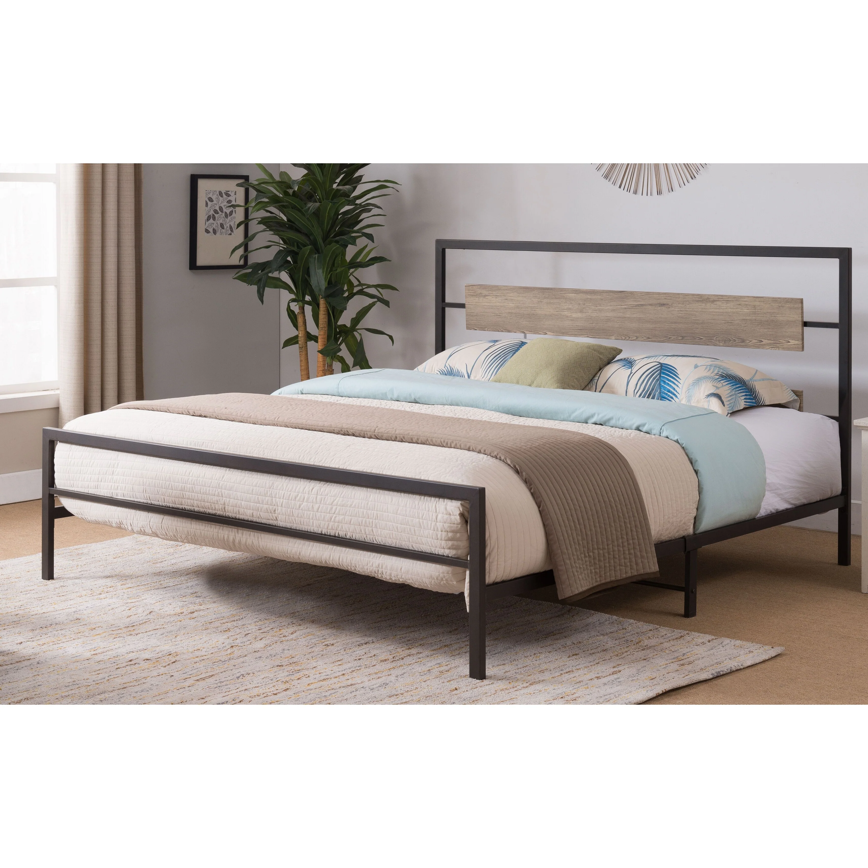 Contemporary Gray Metal Headboard