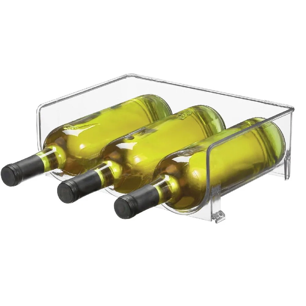 OnDisplay Stackable Acrylic Wine/Water Bottle Rack – Countertop Fridge Storage Organizer