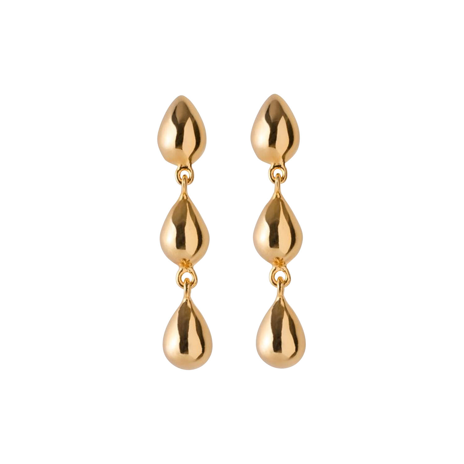 Rain Earrings, forgyldt