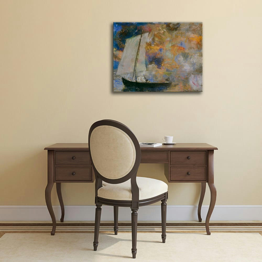 - Tableau impression sur toile nuages fleuris Odilon Redon 50x60cm