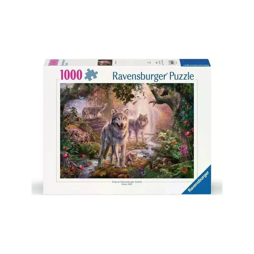 Puzzle Wolfsfamilie im Sommer
