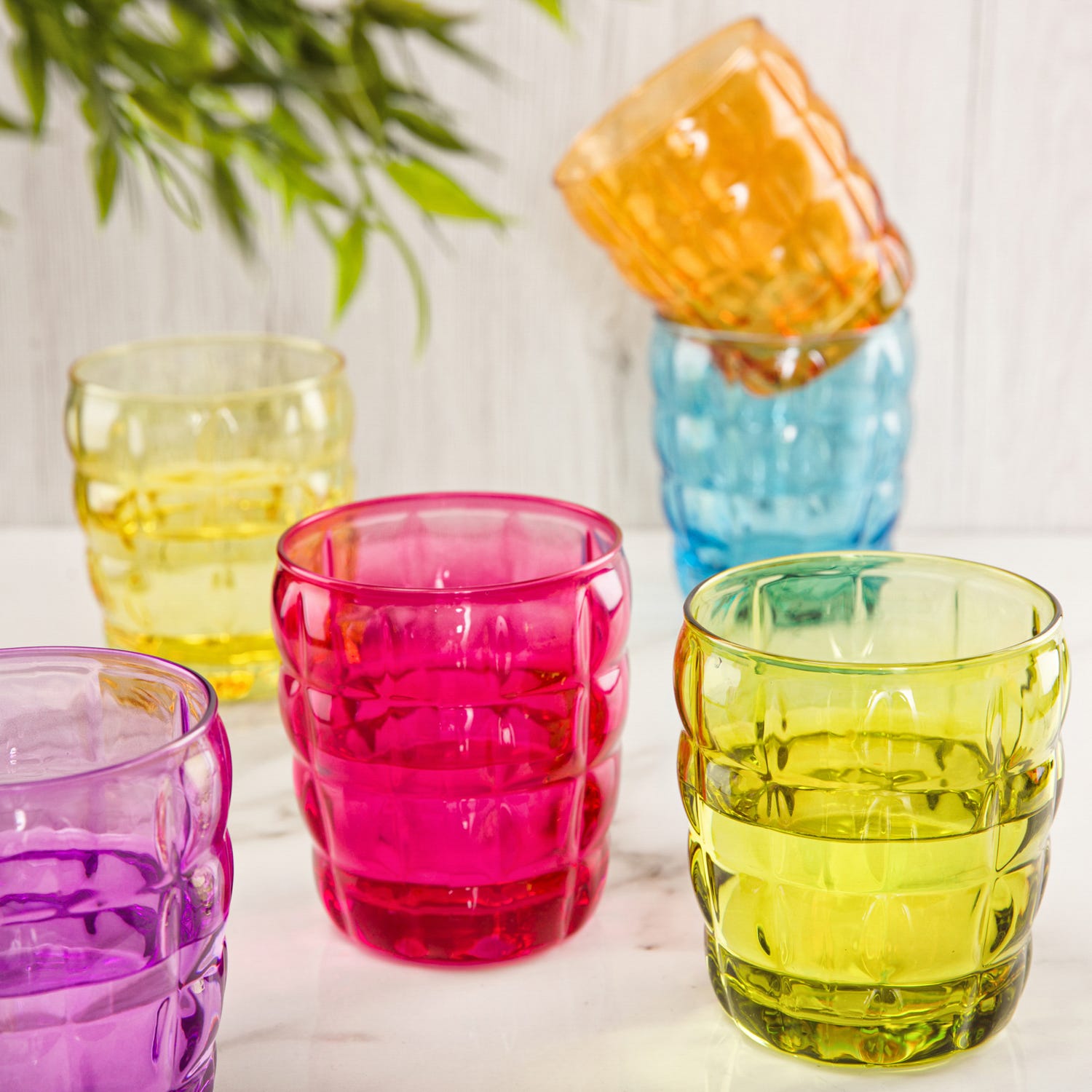 Set 6 bicchieri colorati vetro Horizon Pasabahce