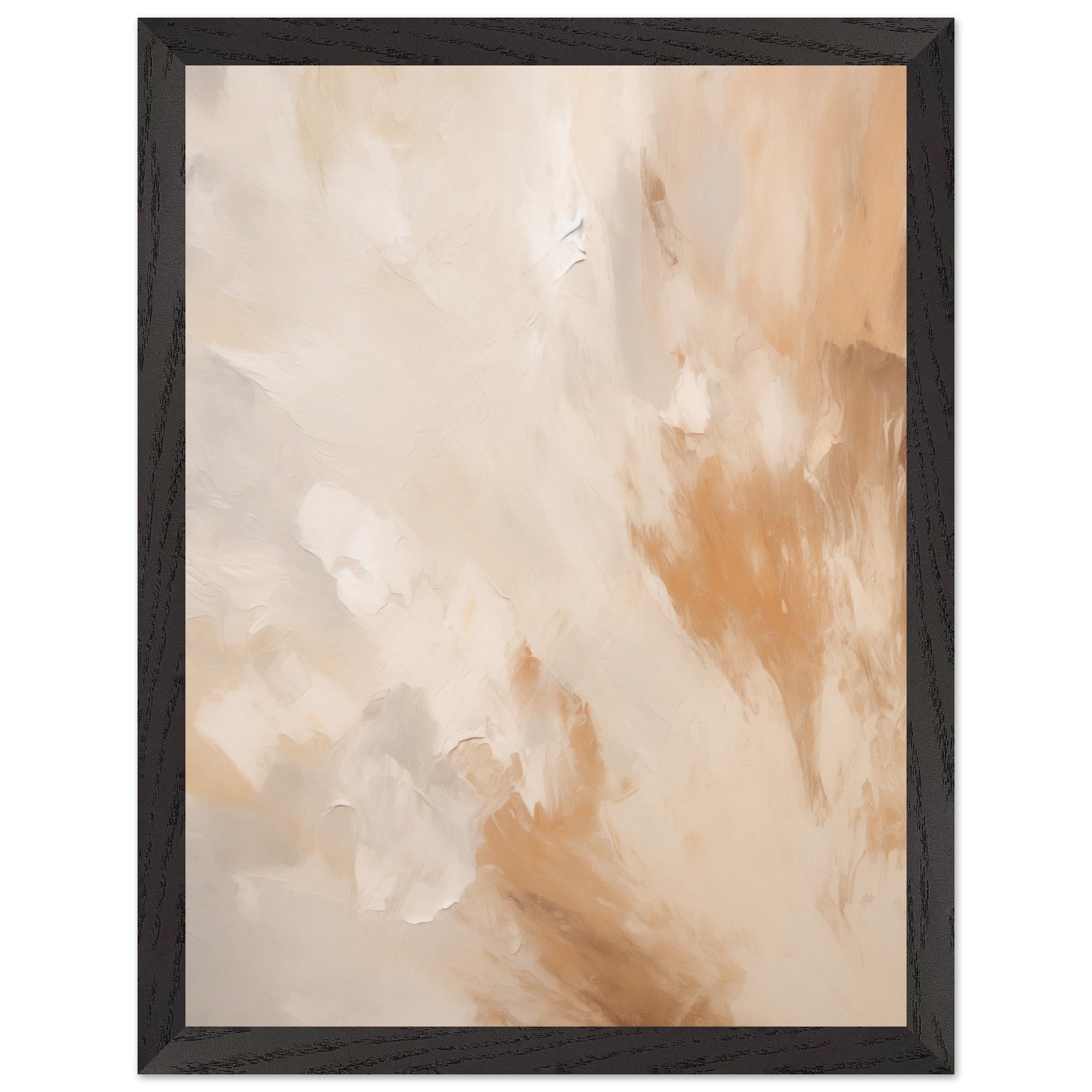Artfulprints Poster met Lijst Abstract - Golden touch 2  - 30x40 cm - Terracotta