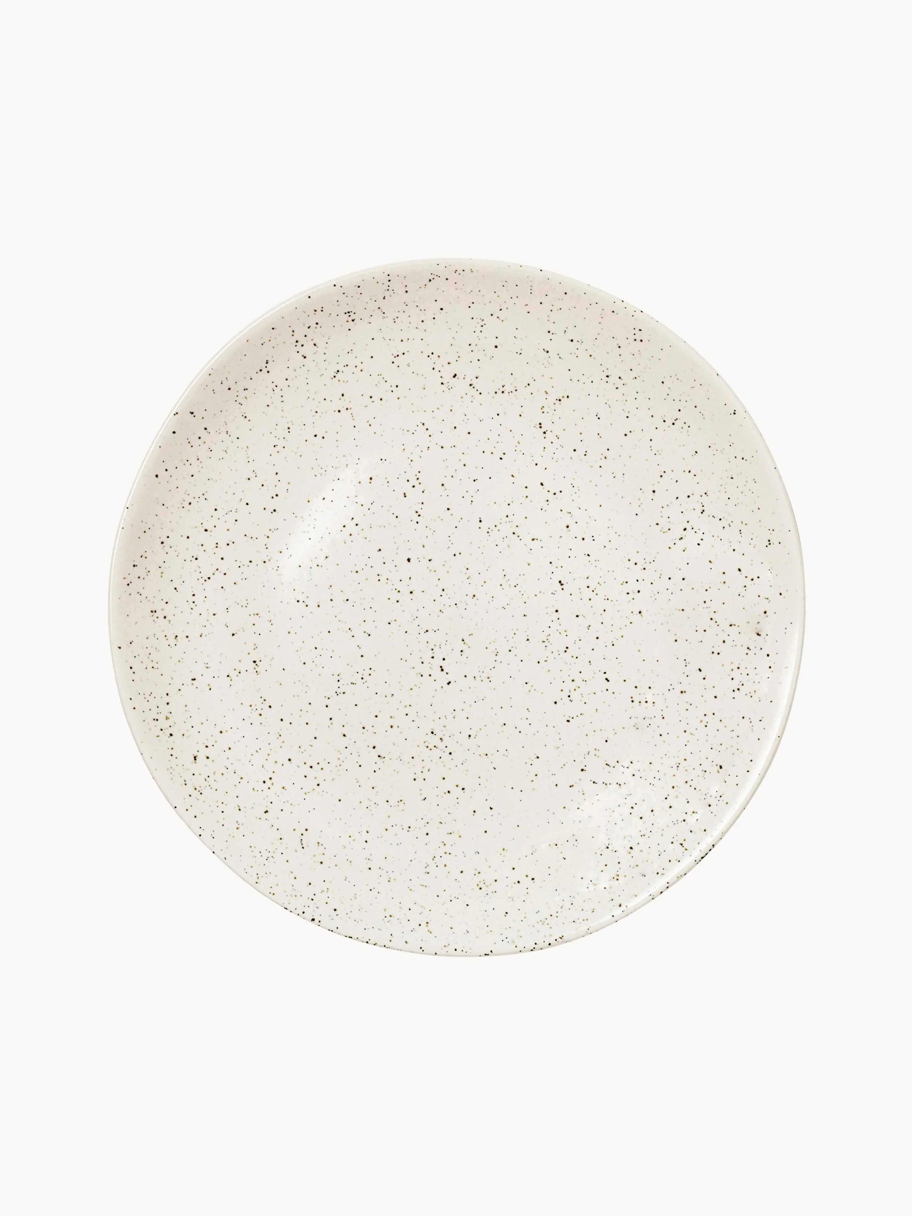 Handgefertigte Frühstücksteller Nordic Vanilla, 4er-Set