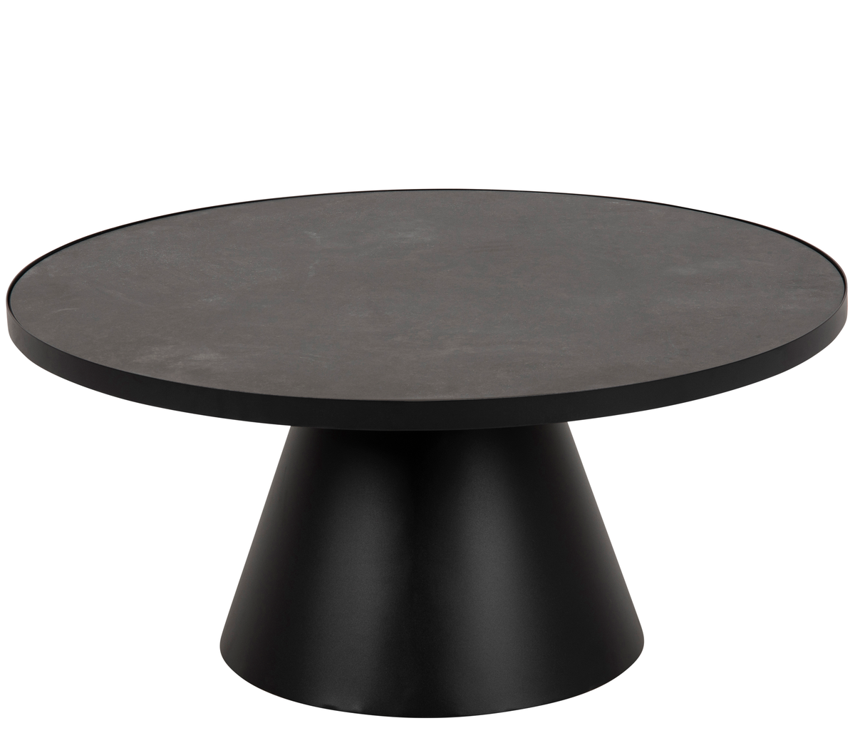 Rebellenclub Salontafel Leeds - Ø85 cm - Zwart Keramiek