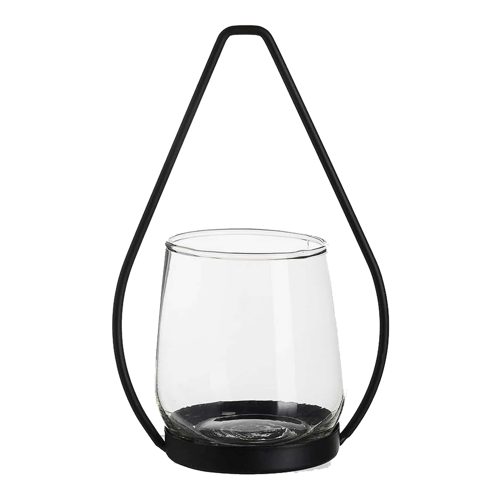 Windlicht Modern Schwarz, ⌀ 12.5 cm, H 180 mm