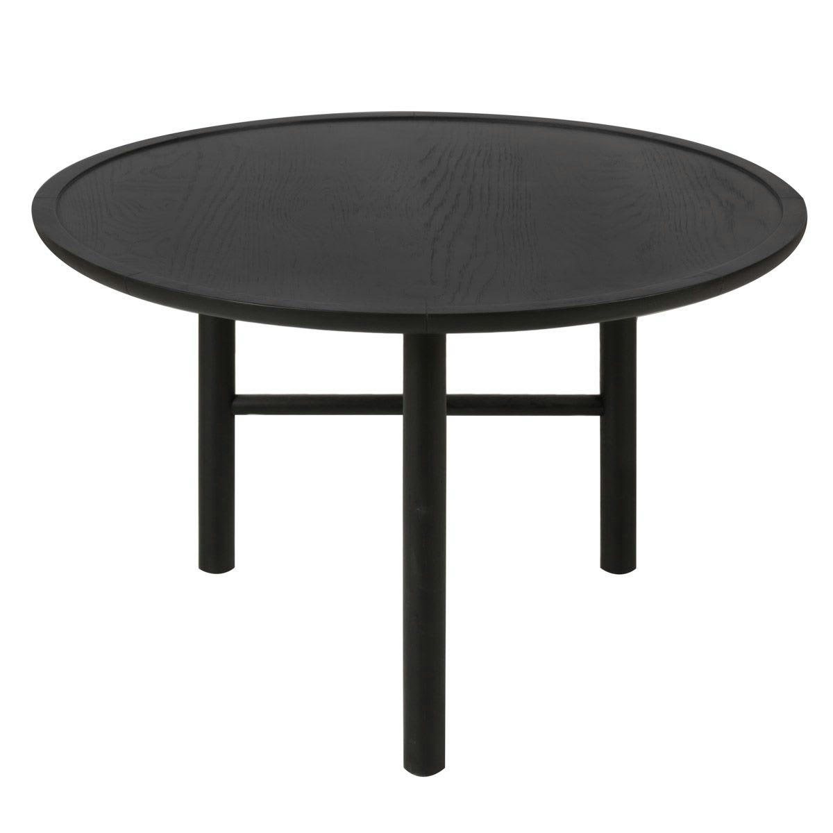 CONTEMPO - Table basse chêne noir ronde D 70 cm 3 pieds