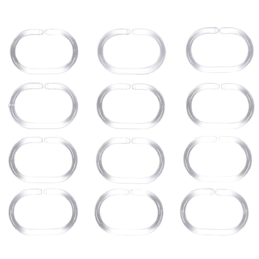 Anneau de douche transparent ovale x12