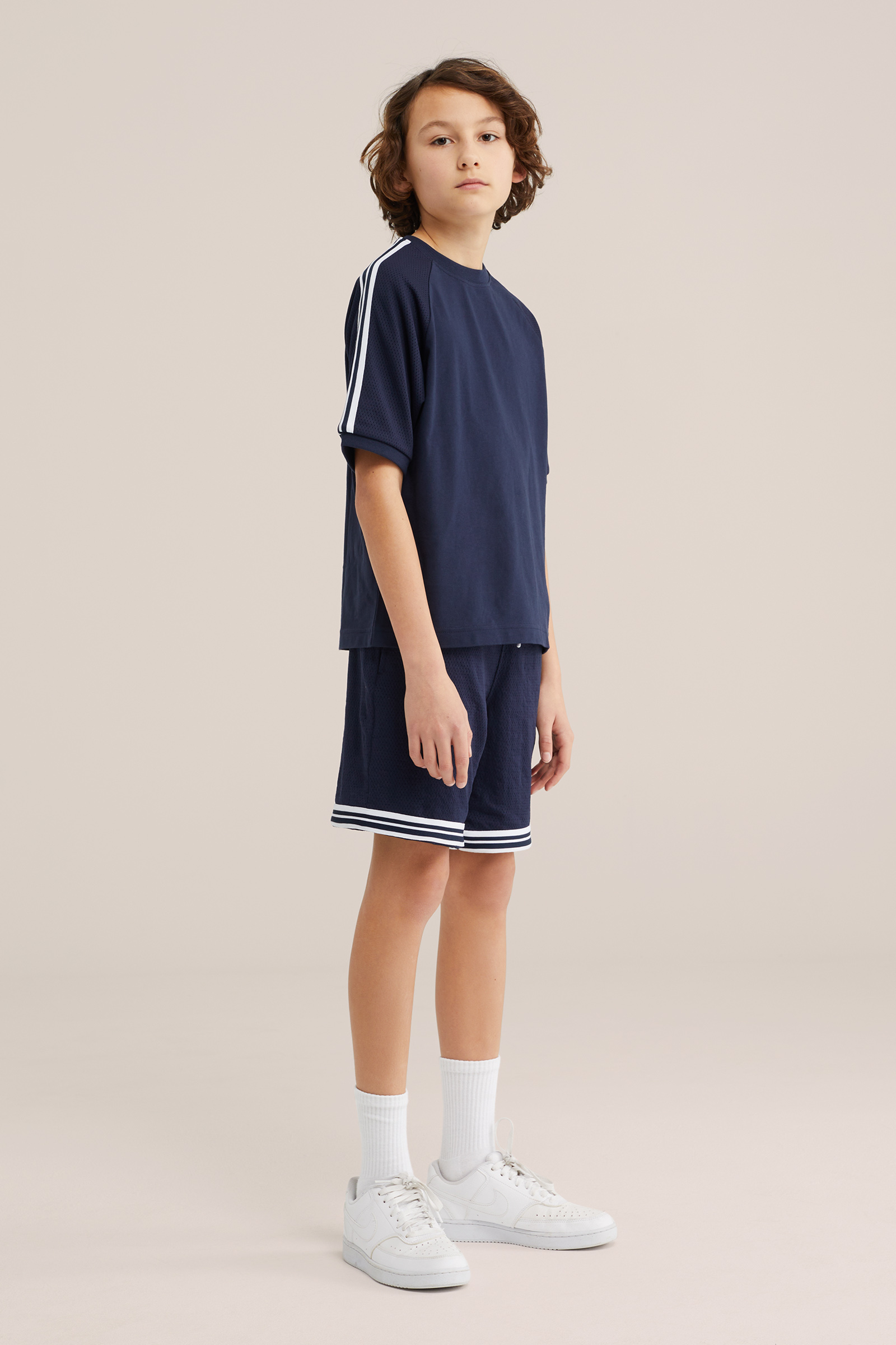 Jongens regular fit short met contrast