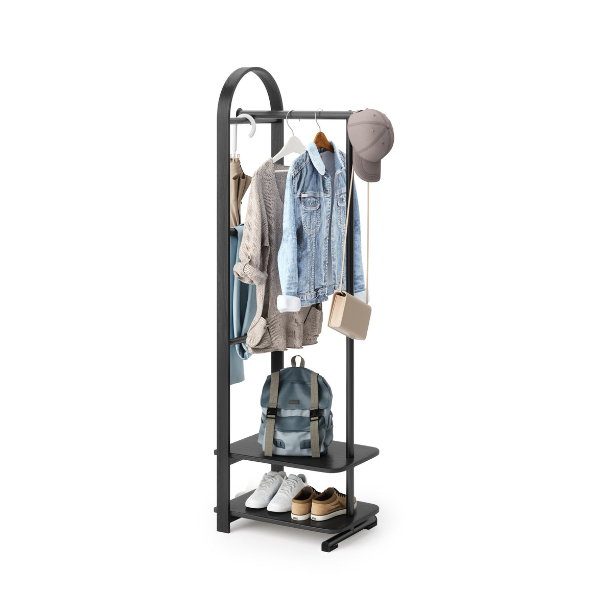 Umbra kapstok Bellwood - 39 x 44 x 168 cm - zwart