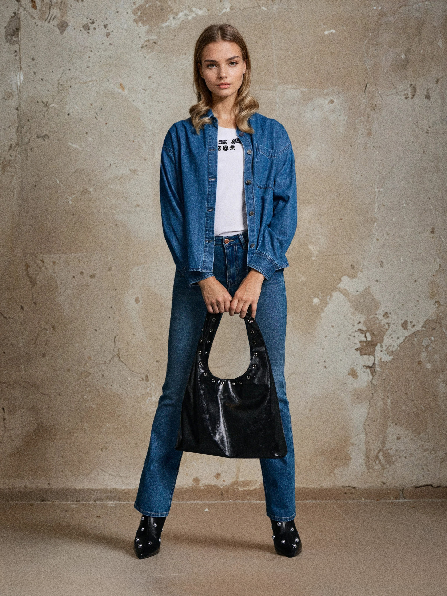 Spodnie jeansowe flare